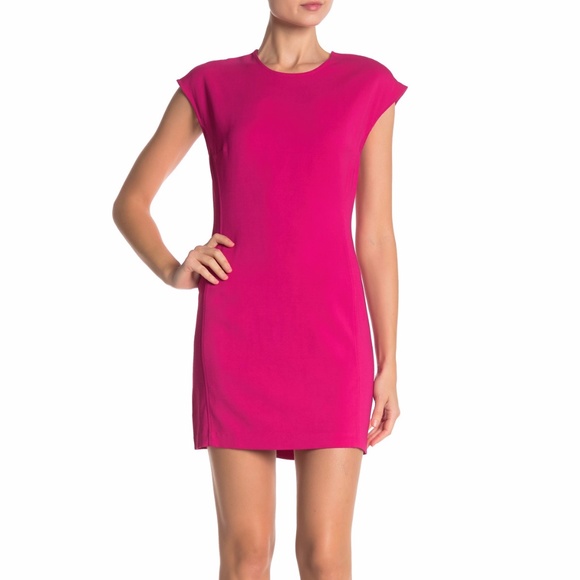 NWT $395 A.L.C. Cap Sleeve Pink Mini Dress in size 10! - Picture 1 of 3